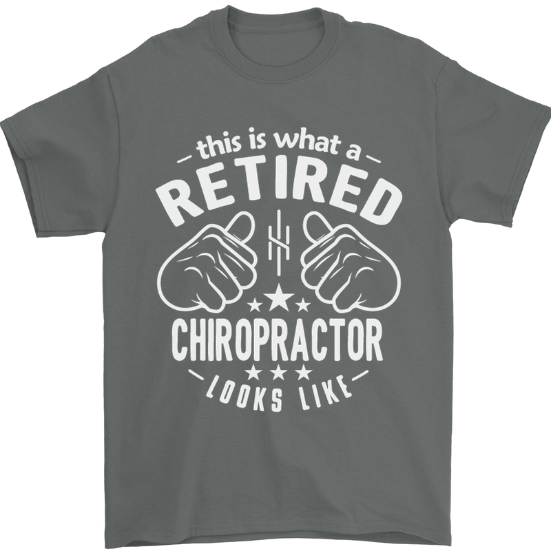 A Retired Chiropractor Looks Like Mens T-Shirt Cotton Gildan Charcoal