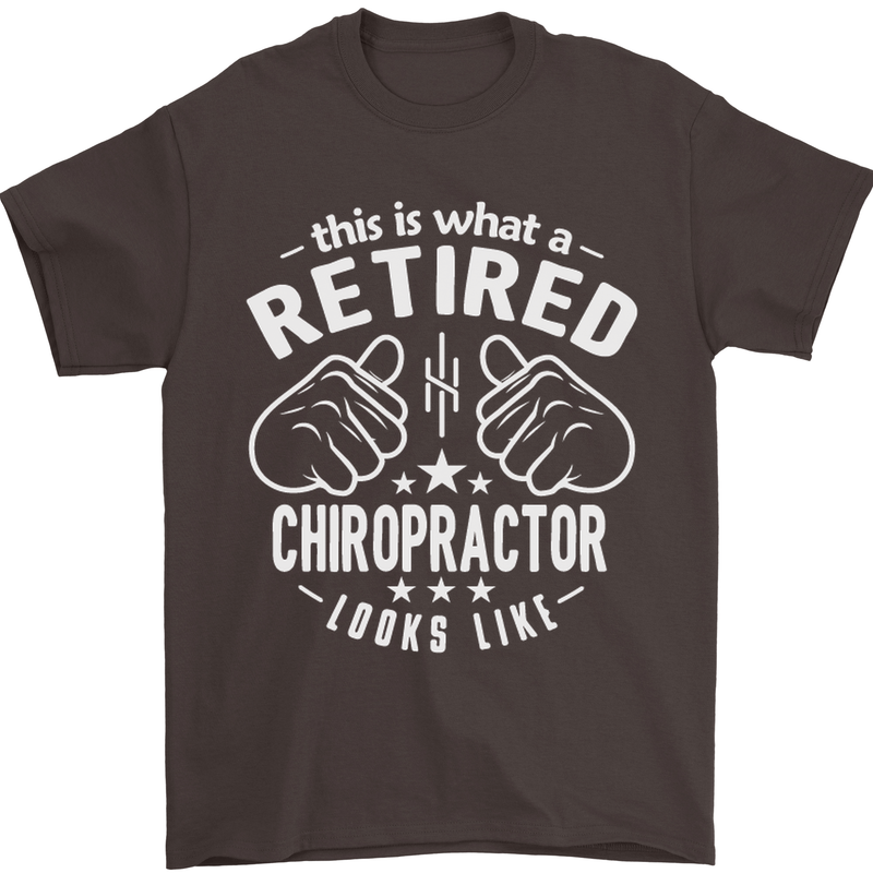 A Retired Chiropractor Looks Like Mens T-Shirt Cotton Gildan Dark Chocolate