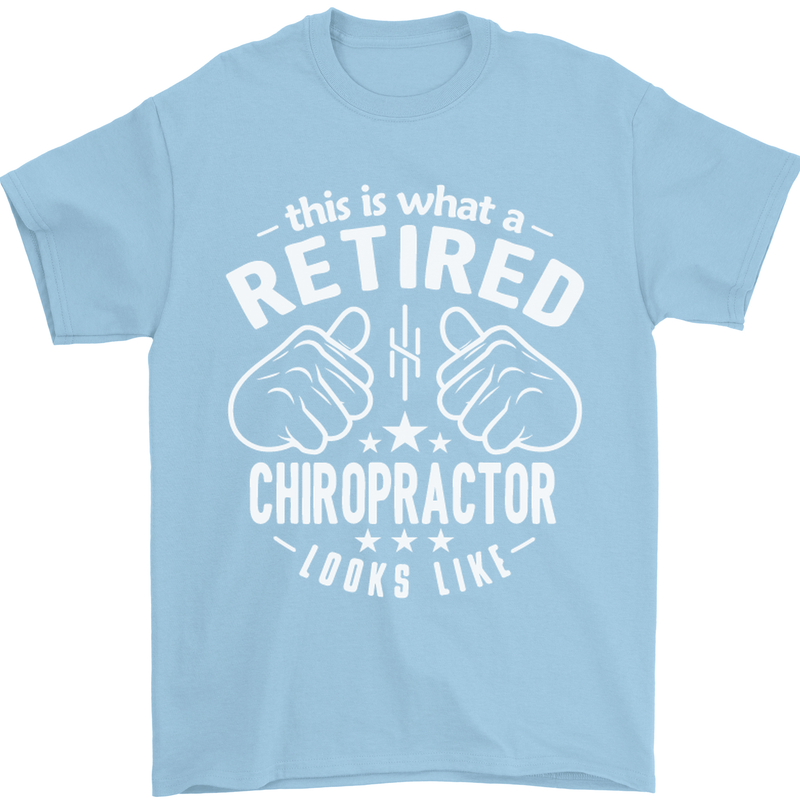A Retired Chiropractor Looks Like Mens T-Shirt Cotton Gildan Light Blue