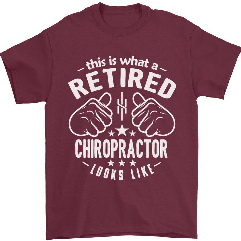 A Retired Chiropractor Looks Like Mens T-Shirt Cotton Gildan Maroon