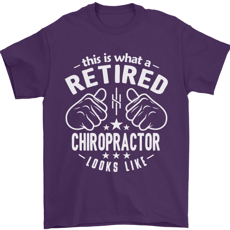 A Retired Chiropractor Looks Like Mens T-Shirt Cotton Gildan Purple