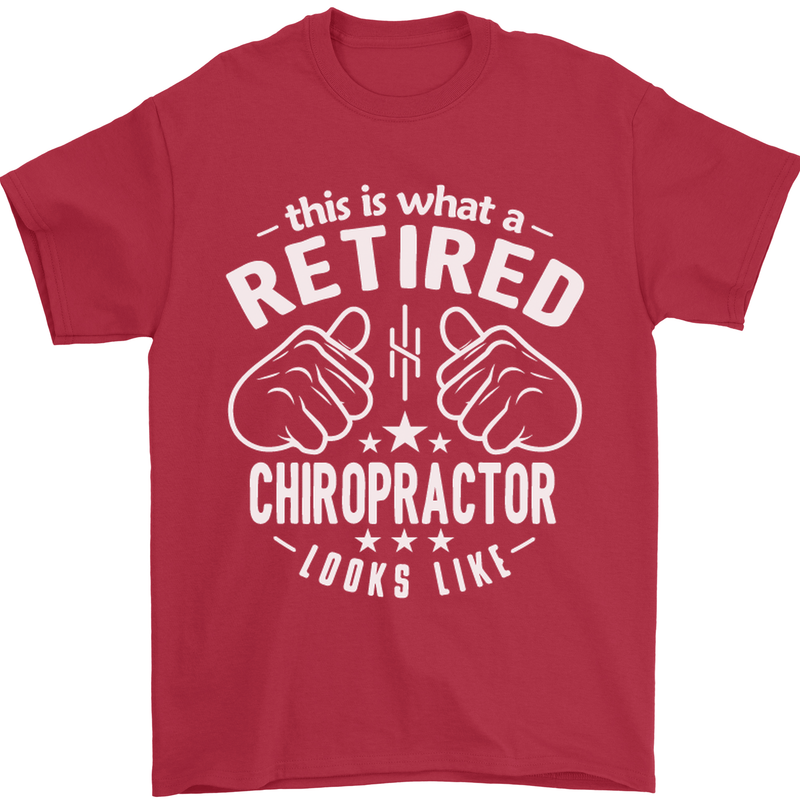 A Retired Chiropractor Looks Like Mens T-Shirt Cotton Gildan Red