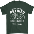 A Retired Civil Engineer Looks Like Mens T-Shirt Cotton Gildan Forest Green