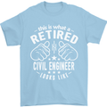 A Retired Civil Engineer Looks Like Mens T-Shirt Cotton Gildan Light Blue