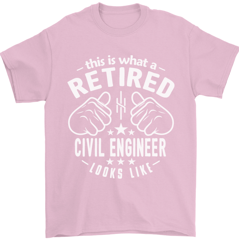 A Retired Civil Engineer Looks Like Mens T-Shirt Cotton Gildan Light Pink