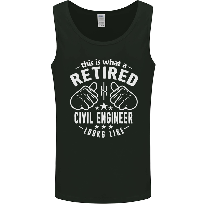 A Retired Civil Engineer Looks Like Mens Vest Tank Top Black