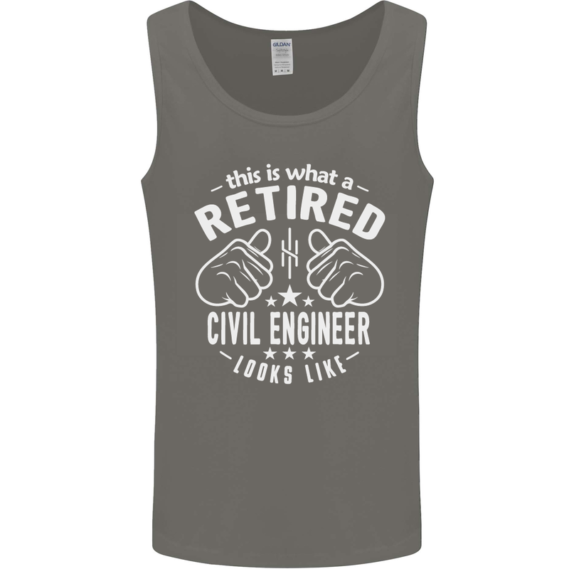 A Retired Civil Engineer Looks Like Mens Vest Tank Top Charcoal