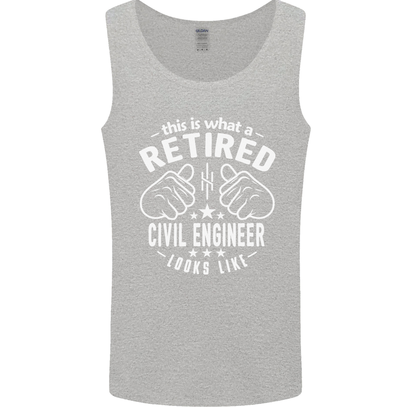 A Retired Civil Engineer Looks Like Mens Vest Tank Top Sports Grey