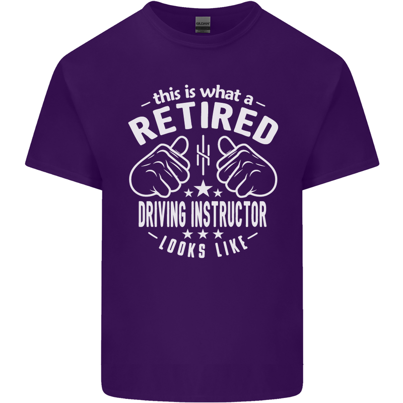 A Retired Driving Instructor Looks Like Mens Cotton T-Shirt Tee Top Purple