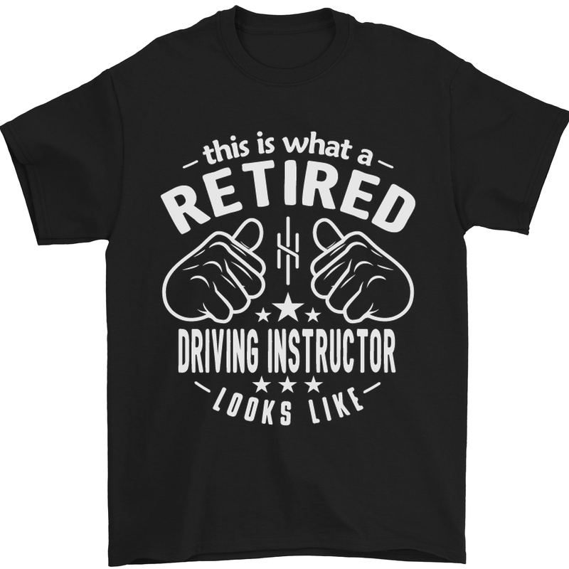 A Retired Driving Instructor Looks Like Mens T-Shirt Cotton Gildan Black