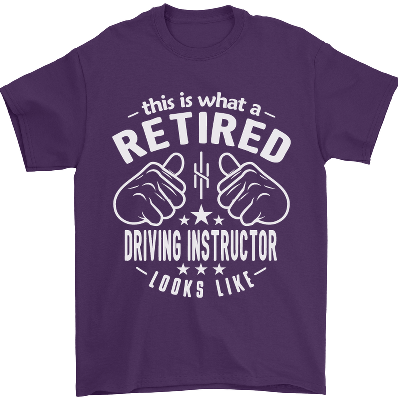 A Retired Driving Instructor Looks Like Mens T-Shirt Cotton Gildan Purple