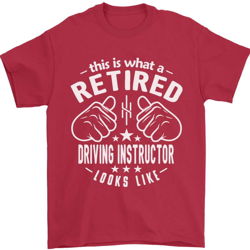 A Retired Driving Instructor Looks Like Mens T-Shirt Cotton Gildan Red