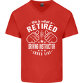 A Retired Driving Instructor Looks Like Mens V-Neck Cotton T-Shirt Red