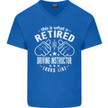 A Retired Driving Instructor Looks Like Mens V-Neck Cotton T-Shirt Royal Blue