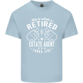 A Retired Estate Agent Looks Like Mens Cotton T-Shirt Tee Top Light Blue
