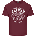 A Retired Estate Agent Looks Like Mens Cotton T-Shirt Tee Top Maroon