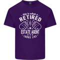 A Retired Estate Agent Looks Like Mens Cotton T-Shirt Tee Top Purple