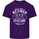 A Retired Estate Agent Looks Like Mens Cotton T-Shirt Tee Top Purple