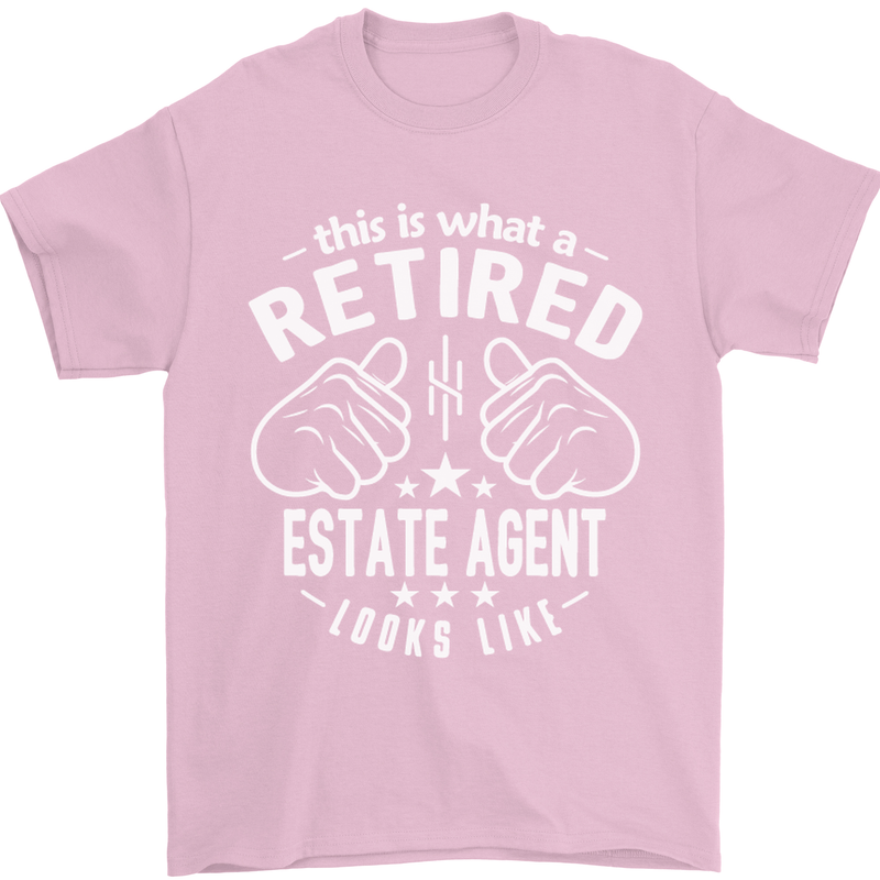 A Retired Estate Agent Looks Like Mens T-Shirt Cotton Gildan Light Pink