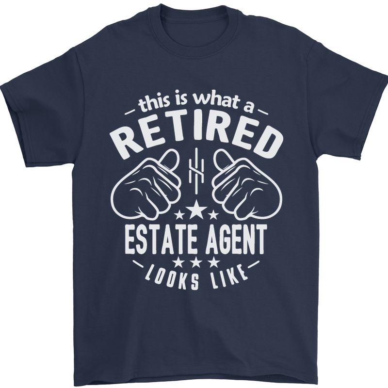 A Retired Estate Agent Looks Like Mens T-Shirt Cotton Gildan Navy Blue