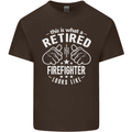 A Retired Firefighter Looks Like Mens Cotton T-Shirt Tee Top Dark Chocolate