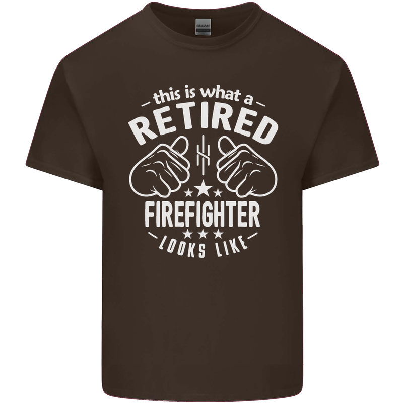 A Retired Firefighter Looks Like Mens Cotton T-Shirt Tee Top Dark Chocolate