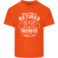 A Retired Firefighter Looks Like Mens Cotton T-Shirt Tee Top Orange