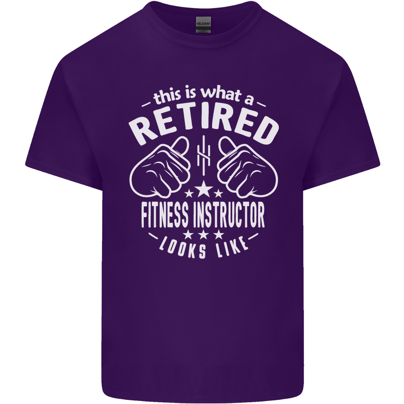 A Retired Fitness Instructor Looks Like Mens Cotton T-Shirt Tee Top Purple