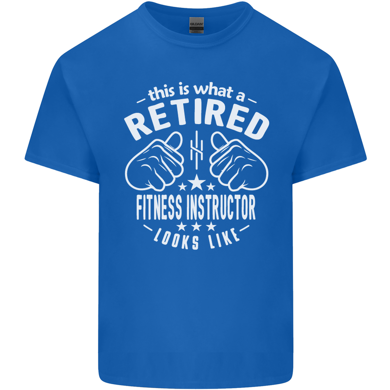 A Retired Fitness Instructor Looks Like Mens Cotton T-Shirt Tee Top Royal Blue