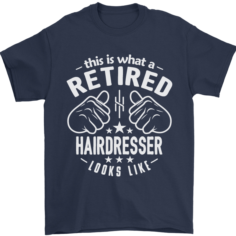 A Retired Hairdresser Looks Like Mens T-Shirt Cotton Gildan Navy Blue