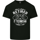A Retired IT Technician Looks Like Mens Cotton T-Shirt Tee Top Black