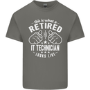 A Retired IT Technician Looks Like Mens Cotton T-Shirt Tee Top Charcoal