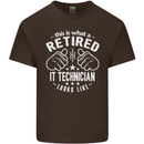 A Retired IT Technician Looks Like Mens Cotton T-Shirt Tee Top Dark Chocolate