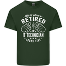 A Retired IT Technician Looks Like Mens Cotton T-Shirt Tee Top Forest Green