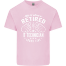 A Retired IT Technician Looks Like Mens Cotton T-Shirt Tee Top Light Pink