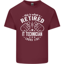 A Retired IT Technician Looks Like Mens Cotton T-Shirt Tee Top Maroon