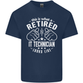 A Retired IT Technician Looks Like Mens Cotton T-Shirt Tee Top Navy Blue
