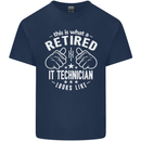 A Retired IT Technician Looks Like Mens Cotton T-Shirt Tee Top Navy Blue
