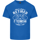 A Retired IT Technician Looks Like Mens Cotton T-Shirt Tee Top Royal Blue