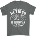 A Retired IT Technician Looks Like Mens T-Shirt Cotton Gildan Charcoal
