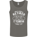 A Retired IT Technician Looks Like Mens Vest Tank Top Charcoal