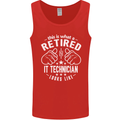 A Retired IT Technician Looks Like Mens Vest Tank Top Red