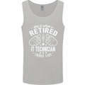 A Retired IT Technician Looks Like Mens Vest Tank Top Sports Grey