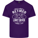 A Retired Lorry Driver Looks Like Mens Cotton T-Shirt Tee Top Purple