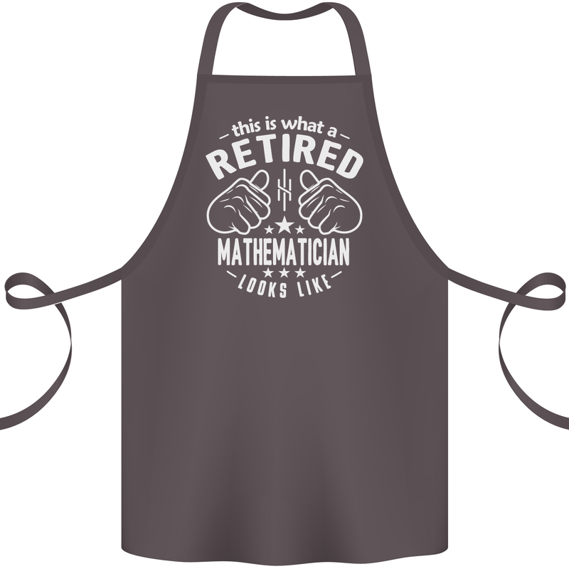 A Retired Mathematician Looks Like Cotton Apron 100% Organic Dark Grey