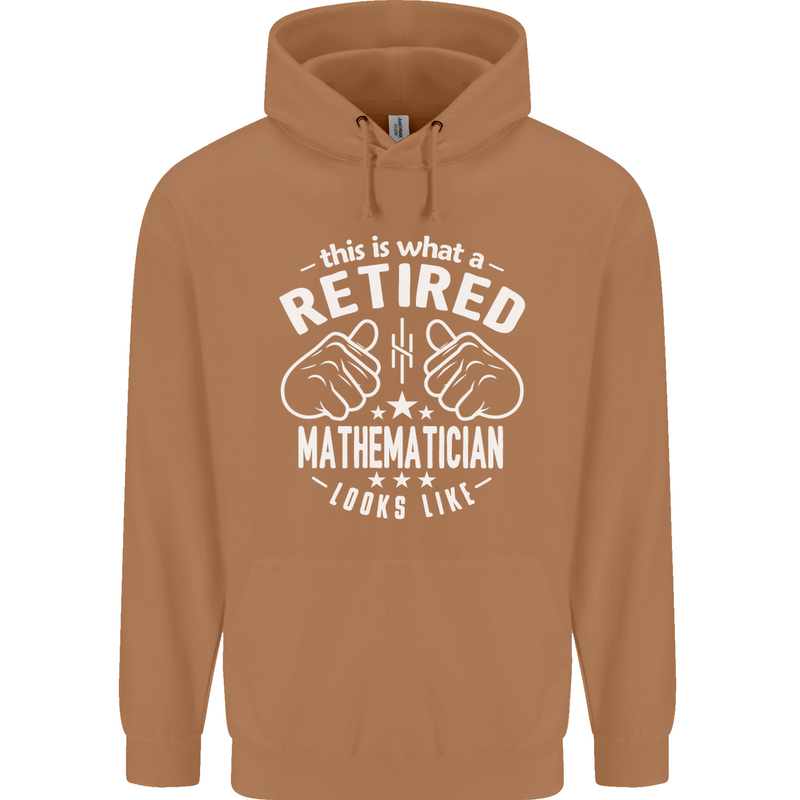A Retired Mathematician Looks Like Mens 80% Cotton Hoodie Caramel Latte
