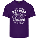 A Retired Mathematician Looks Like Mens Cotton T-Shirt Tee Top Purple