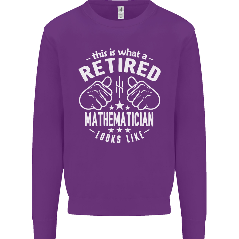 A Retired Mathematician Looks Like Mens Sweatshirt Jumper Purple