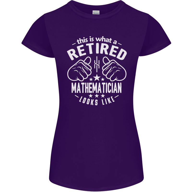 A Retired Mathematician Looks Like Womens Petite Cut T-Shirt Purple
