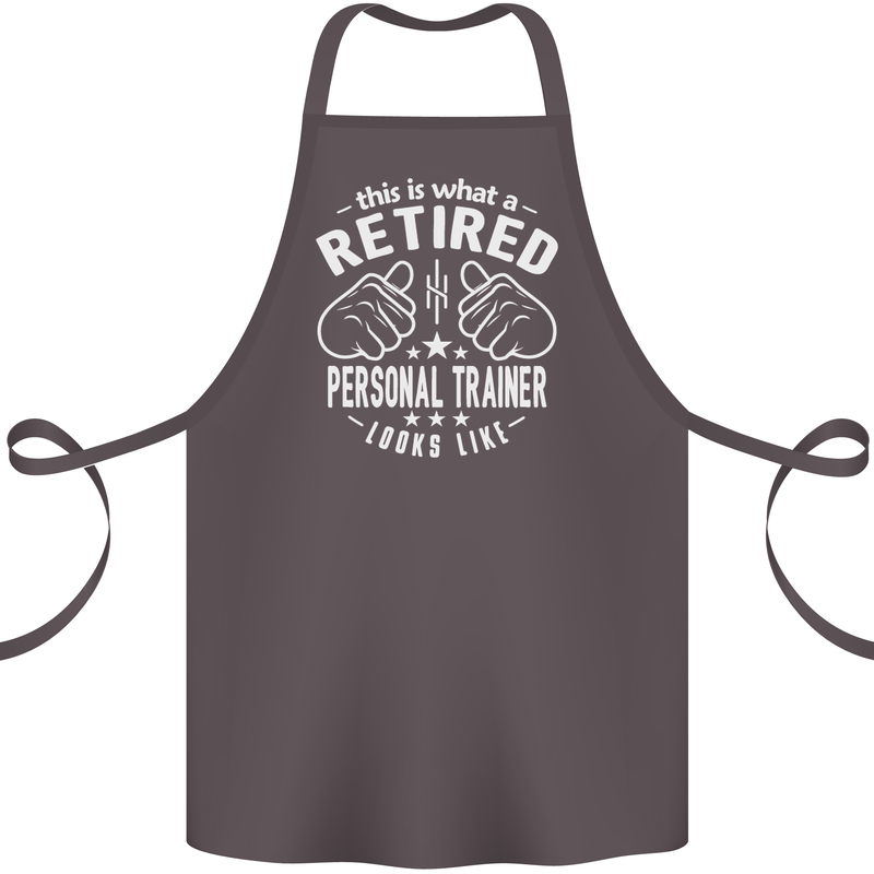 A Retired Personal Trainer Looks Like Cotton Apron 100% Organic Dark Grey